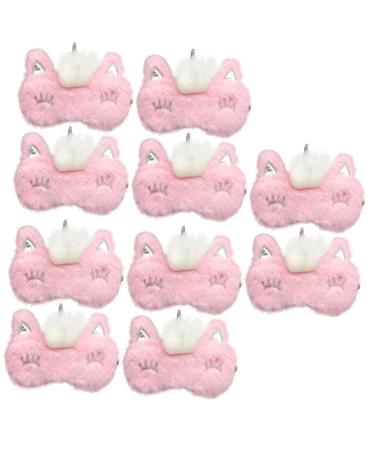 FOMIYES 10 Pcs Plush Eye Eye Patches for Kids Car Eye Masks Eye Covers Kids Eye Patch Eyepatch for Kids Blindfold for Adult Sleep Patches for Kids Fox Pink Hairy