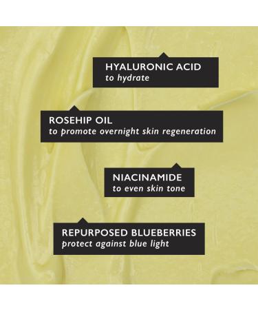 UPCIRCLE Night Cream - Hyaluronic Acid + Niacinamide 1.85oz | Vegan, Cruelty-Free, Anti-Aging Night Cream for Sensitive Skin - Buy Online on GoSupps.com