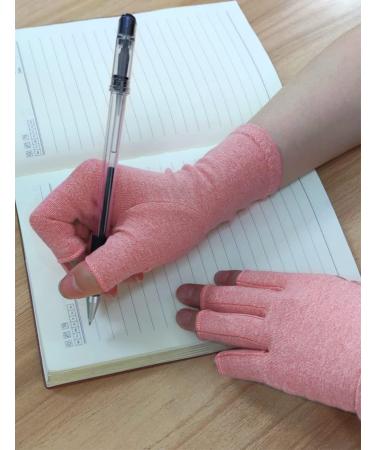 Donfri 1 Pairs Arthritis Gloves Fingerless for Women and Men - Pink  - 1 Pair - M - Buy Online on GoSupps.com