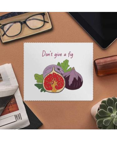 Azeeda Don't Give a Fig Microfiber Lens & Eyeglass Cleaning Cloths - 2 Pack | International Shipping Available - Buy Online on GoSupps.com