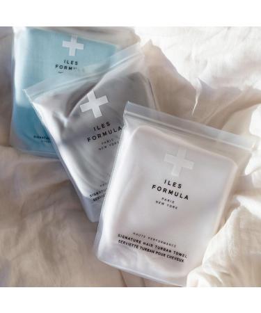 ILES FORMULA Haute Performance Hair Turban Towel | Fast Absorbing Microfiber Wrap | Reduces Static Frizz & Breakage | Limited Edition Spa Blue - International Shipping Available - Buy Online on GoSupps.com