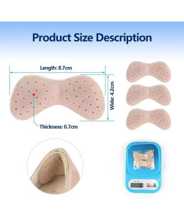 Premium Leather Heel Pads Inserts for Shoes - 4 Pieces (Beige) | Prevent Heel Pain, Rubbing & Blisters - Unisex Cushions for Improved Shoe Fit - Buy Online on GoSupps.com