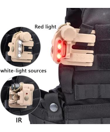 Qiruimy Tactical Helmet Light Set Gen 3 - 360 Rotatable Airsoft & Survival Flashlight | White/IR/Red Light - Military Grade (Black) - Buy Online on GoSupps.com