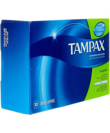 TAMPAX TAMPON Super Flush Applicator - Pack of 10 - Buy Online on GoSupps.com
