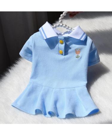 Spring Summer Dog Dress Cat Chihuahua Puppy Shirt Yorkshire Terrier Pomeranian Maltese Clothes Bichon Small Dog Clothing Pink L - Buy Online on GoSupps.com