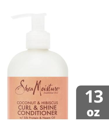 SheaMoisture Coconut & Hibiscus Curl & Shine Conditioner - 13 oz Double Pack for Thick Wavy Curly Hair - Silk Protein & Neem Oil - International Shipping Available - Buy Online on GoSupps.com