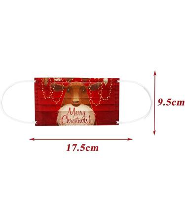 Winfer 50/100pcs Disposable 3-Layer Colorful Mouth & Nose Masks - Breathable Printed Scarves for Adults - Buy Online on GoSupps.com