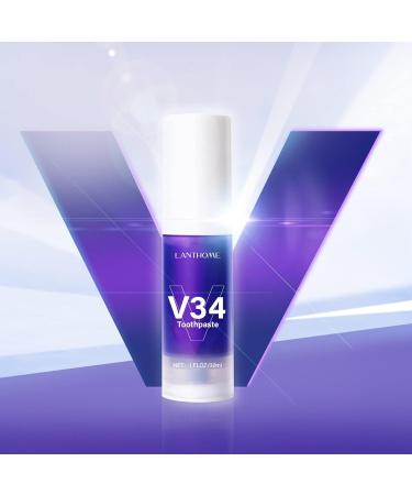 Lianbiquan V34 Purple Toothpaste for Whiter Teeth & Gum Repair | Color Corrector (3PCs) - Best eCommerce International Shipping - Buy Online on GoSupps.com