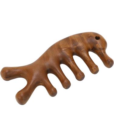 Head Gua Sha Comb - Wooden Sandalwood Scalp & Hair Massage Device for Full Body Relaxation - Buy Online on GoSupps.com