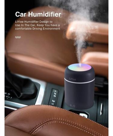 Portable Mini Humidifier with Colorful Light | 2 Mist Modes, Auto Shut-Off | for Bedroom, Office, Home, Car - Navy Black - Buy Online on GoSupps.com