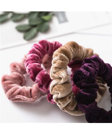 10 Pcs Velvet Scrunchies Set - KINGMAS Elastic Flannelette Hair Bands for Women - Hair Ties and Hair Ropes Accessories - Buy Online on GoSupps.com