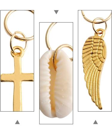 Lurrose 202 Pieces Hair Jewelry Rings Deadlocks Beads Hair Jewelry Decoration Metal Hair Cuffs Gold Silver Aluminum Hair Coil Wooden Beads and 200 M Metallic Cord for Braiding Hair Charms - Buy Online on GoSupps.com