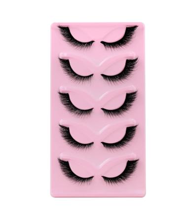 Fuchs Cat Eye Eyelashes - 5 Pairs | Natural L Curl Effect | 7-13mm Dense & Whispering Fox Eye Lashes - Buy Online on GoSupps.com