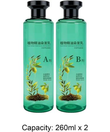 Hair Colour for Women Vegetable Oil Cream 260 ml Long-Lasting Resistance Pack of 2 Bottles of Intensive Coloring White-Grey Hair Coverage for Adults Seniors Hairdressers - Buy Online on GoSupps.com