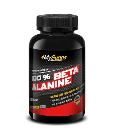 My Supps 180x beta -alanine capsules high -dose for maximum performance - amino acid tablets with 4800mg beta -alanine and vitamin B6 per portion - workout supplement made in germany
