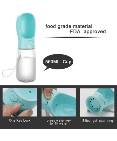 Portable Dog Water Bottle 550ml - BPA-Free Leakproof Travel Drinking Bowl for Pets - Cotop Blue - Buy Online on GoSupps.com