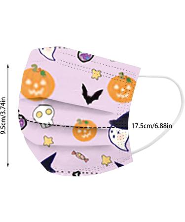50PC Children Disposable Meltblown Layer Protective Face_Mask Halloween Printed 3Ply Earloop Protective Breathable Face Cover D-50pcs Kids - Buy Online on GoSupps.com