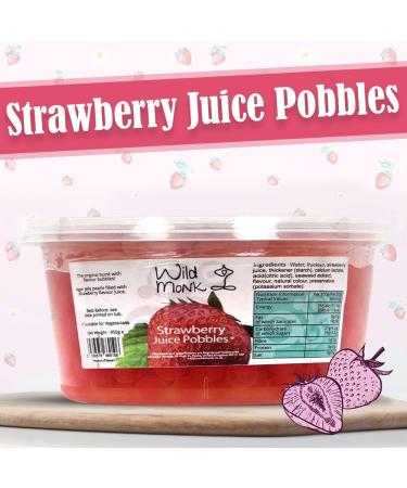 Ultimate Bubble Tea Kit STRAWBERRY (30 Servings) - Featuring Blueberry and Strawberry Juice Pobbles and Paper Straws - Buy Online on GoSupps.com