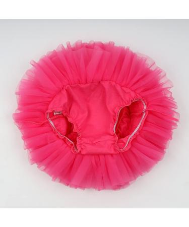 Hoolchean Baby Girls Super Soft Fluffy Tutu Skirt with Diaper Cover Bloomer - Rosy (0-6 Months) - Buy Online on GoSupps.com