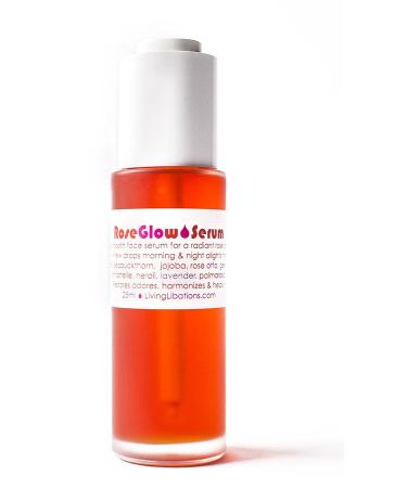 Living Libations - Organic/Wildcrafted Rejuvenating Rose Glow Face Serum (1 oz / 30 ml)