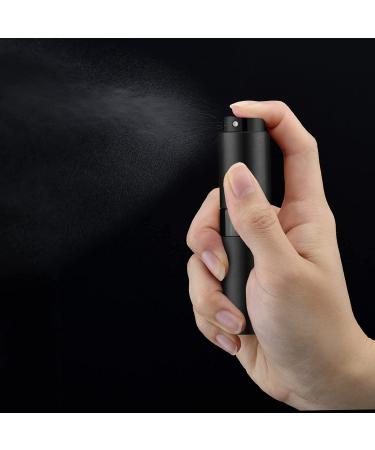 Owlyee 8ML Perfume Atomizer Travel Spray Bottle with 3 Glass Refills - Black | Mini Cologne Dispenser for Women and Men - Buy Online on GoSupps.com