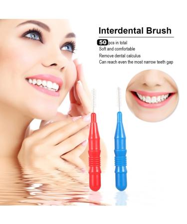 Interdental Brush 50 Count - Oral Dental Hygiene Cleaners for Tooth Flossing & Cleaning - Buy Online on GoSupps.com