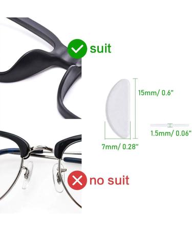 20 Pairs Anti-Slide Silicone Glasses Nose Pads - Self-Adhesive Soft Pads for Glasses & Sunglasses - Buy Online on GoSupps.com