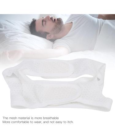 VGEBY Anti Snoring Mesh Chin Strap | Breathable Jaw Support Belt for Men & Women - Unisex Snore Solution (White - Buy Online on GoSupps.com