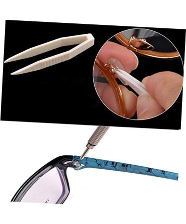 Healeeved 3-Piece Glasses Repair Set - Cushion Tweezers & Spring Hinge Tools for Sunglasses and Eyeglasses | 12x8cm - Buy Online on GoSupps.com