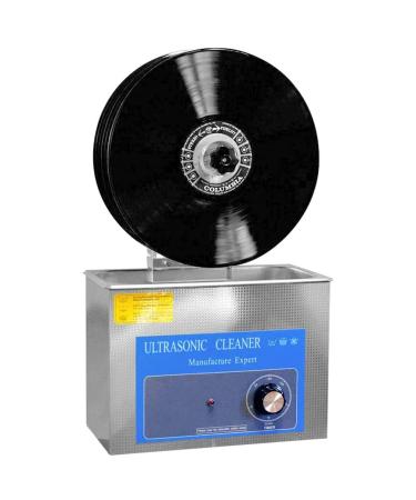 Ultrasonic Vinyl Records Cleaner 4L Disc Washer with Electric Bracket Clean 1-6 Vinyl Records One time 0 20 min Timing Provide Great Cleaning Way for Home Store