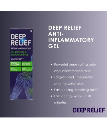 Deep Relief - Triple Action Anti Inflammatory Gel for Back Rheumatic & Muscular Pain 100 g (Pack of 2) - Buy Online on GoSupps.com