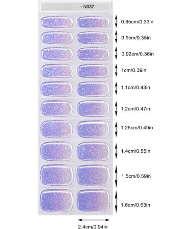Gel Nail Stickers | Glitter Nail Sticker | Gel Nail Polish Strips with Nail Lamps Semi CurGel Polish Sticker Strips | Nail Stickers for GED Gel Nail Strips Glitter Nail Stickers for Gel Polish N037 - Buy Online on GoSupps.com