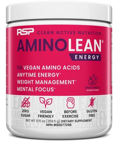 AminoLean Pre Workout Powder  Amino Energy & Weight Management with BCAA Amino Acids & Natural Caffeine  Preworkout Boost for Men & Women  30 Serv Fruit Punch 30.0 Servings (Pack of 1) - Buy Online on GoSupps.com