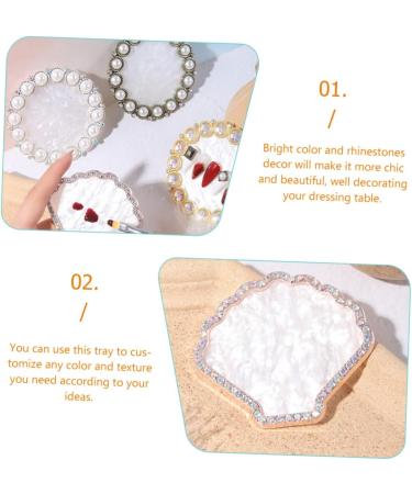  Mikinona Mikinona Presentation Tray for Resin Elegant Nail Art Stand Mixing Palette for Polish and Makeup for Displaying and Storing Jewelry - Buy Online on GoSupps.com