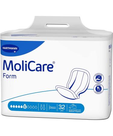 Molicare Form 6 Drops for Medium Incontinence | Extra Protection & Discretion | 128 Pieces - Ideal for Men & Women | Compatible with Molicare Premium Fixing Pants - Buy Online on GoSupps.com