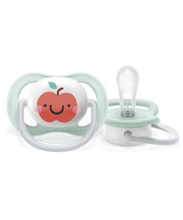 Philips Avent Ultra Air Pacifier 2 Pack | BPA-Free & Breathable for Babies 0-6 Months | Includes Sterilization Box - Apple/Pear (SCF080/17) - Buy Online on GoSupps.com