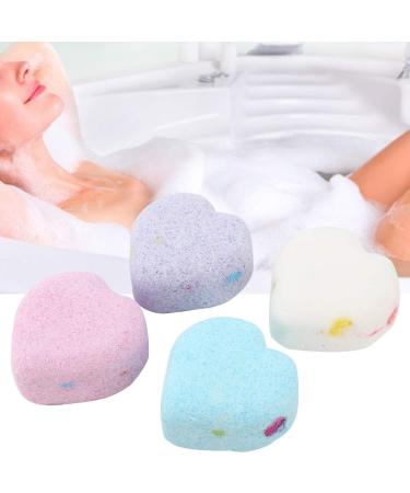 4PCs Heart shape bombs set bathroom aromatherapy body cleaner whitening peeling peeling moisturizing bathing ball gift for children women girls