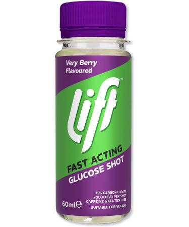 Lift Glucose Fast-Acting Glucose Energy Juice Shots Very Berry Caffeine-free 2.0 fl oz Bottles (Pack of 12) 2 Fl Oz (Pack of 12) Very Berry