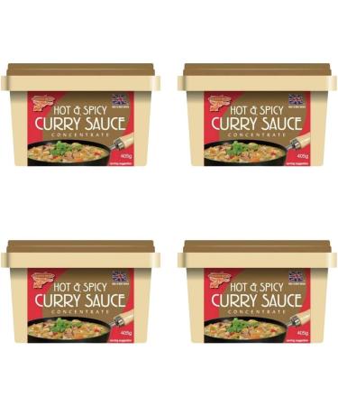 Goldfish Hot & Spicy Curry Sauce Concentrate 405g VEGETARIAN (Pack of 4) - Buy Online on GoSupps.com