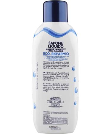  Milmil milmil Universal Refill Liquid Glycerine Soap 6 Pieces x 1000 ml Manins Refill Soap Face Soap Corpo Physiological pH Moisturising Formula Dermatologically Tested - Buy Online on GoSupps.com