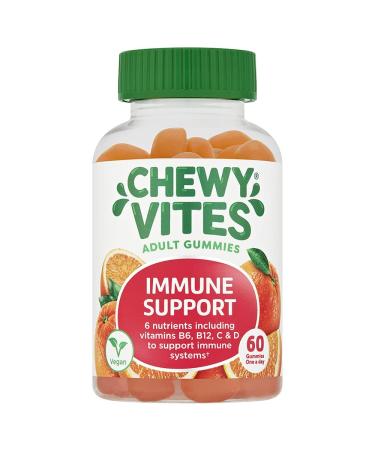Chewy Vites Adults Immune Support | 60 Gummy Vitamins | High Strength Vitamin D | Vitamin B6 B12 C Zinc Selenium| 1-a-Day | 2 Months Supply | Real Fruit Juice 60 Count (Pack of 1) Adults Immune Support