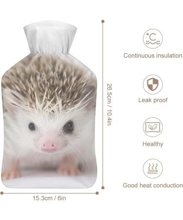 Hedgehog Cute Hot Water Bottle with Plush Cover - Hand Warmer for Adults & Children | 26.5x15.3cm - International Shipping Available - Buy Online on GoSupps.com