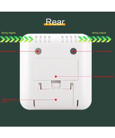 LCD Digital Thermometer & Hygrometer - Accurate Temperature & Moisture Meter for Home Office Baby Room Greenhouse (White) - Buy Online on GoSupps.com