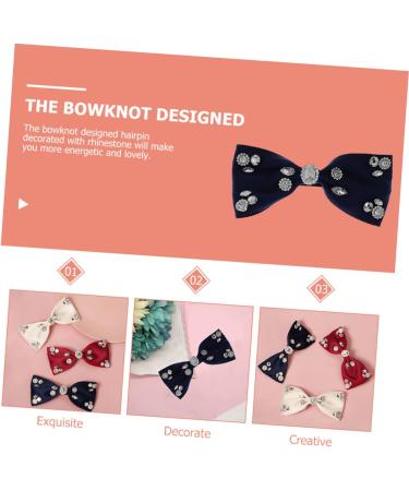 minkissy Ribbon rhinestone hair clip Bowknot Ponytail Holder ribbon bows hair clips Crystal Sparkling Bowknot Hair glitter bows hair clips Hair Bows bride Rhinestone issue card Glitter - Buy Online on GoSupps.com