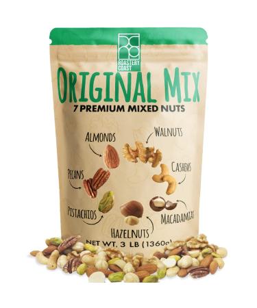Roastery Coast - Daily Nuts Healthy Mix Bulk | 3 LB Bulk Pouch | Nuts Snack Mix | Deluxe assorted snack | Nut Snacks | Daily Nuts (A. Original Mix)