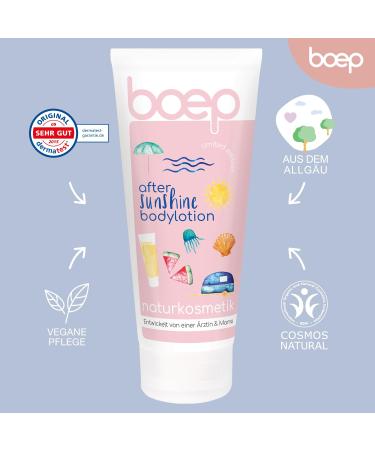 Boep After Sun Lotion - Vegan Natural Cosmetics | Moisturizing Organic Olive Oil & Shore (200 ml) - Buy Online on GoSupps.com