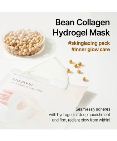 mixsoon Bean Collagen Hydrogel Mask 1PACK(35gX5ea) low molecular Deep Nutrition Radiance Hydration All-In-One Firming Ingredients Absorbing Over Time Korean Glass Skin Care - Buy Online on GoSupps.com