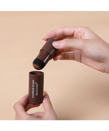 Eyebrow Stamp Kit 1-Step Brow Stamp and Shaping Kit Waterproof Eyebrow Stamp Shaping Set with 10 Eyebrow Styling Mode Card(Brown 1 Set) Dark Brown*2 - Buy Online on GoSupps.com