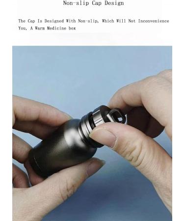 Portable Aluminum Pill Organizer Keychain - Waterproof Travel Medicine Box | Dual-Sided Grey Alloy Pill Holder for Outdoor Use - Buy Online on GoSupps.com