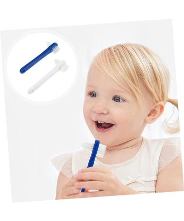 Angoily Double-Headed Toothbrush for Prosthesis Cleaning | Dual-Sided Brush for False Teeth & Dentures | Small Plastic Cleaning Tool - Buy Online on GoSupps.com